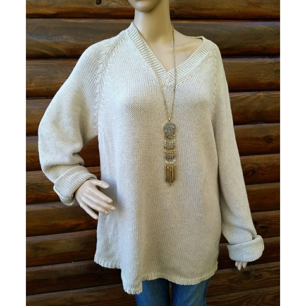 J. Crew V Neck Oversized Sweater
